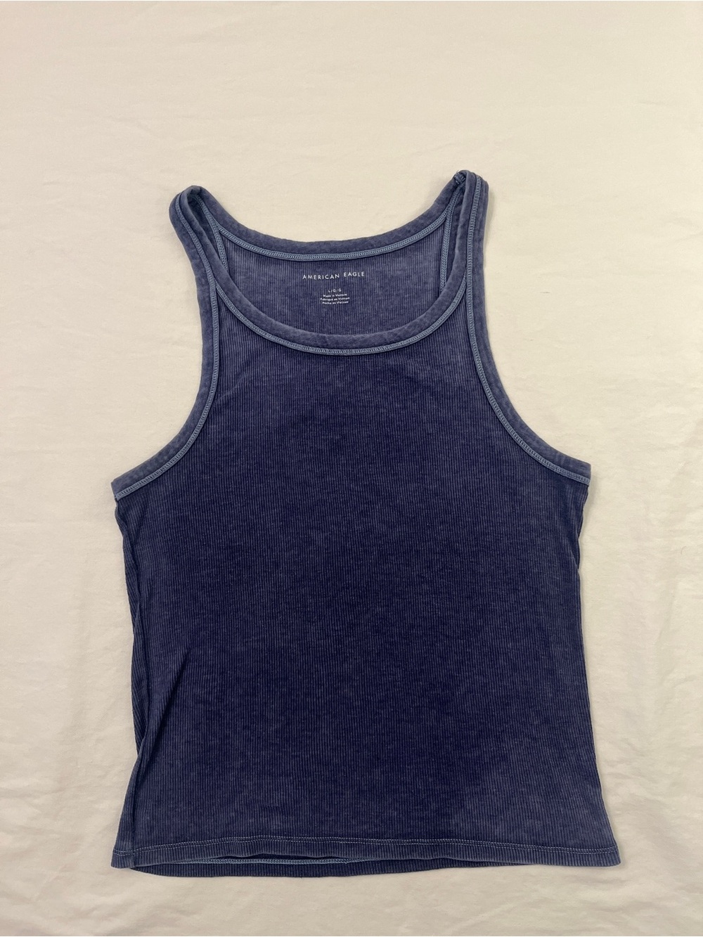 American Eagle Outfitters Navy Ribbed Tank Top